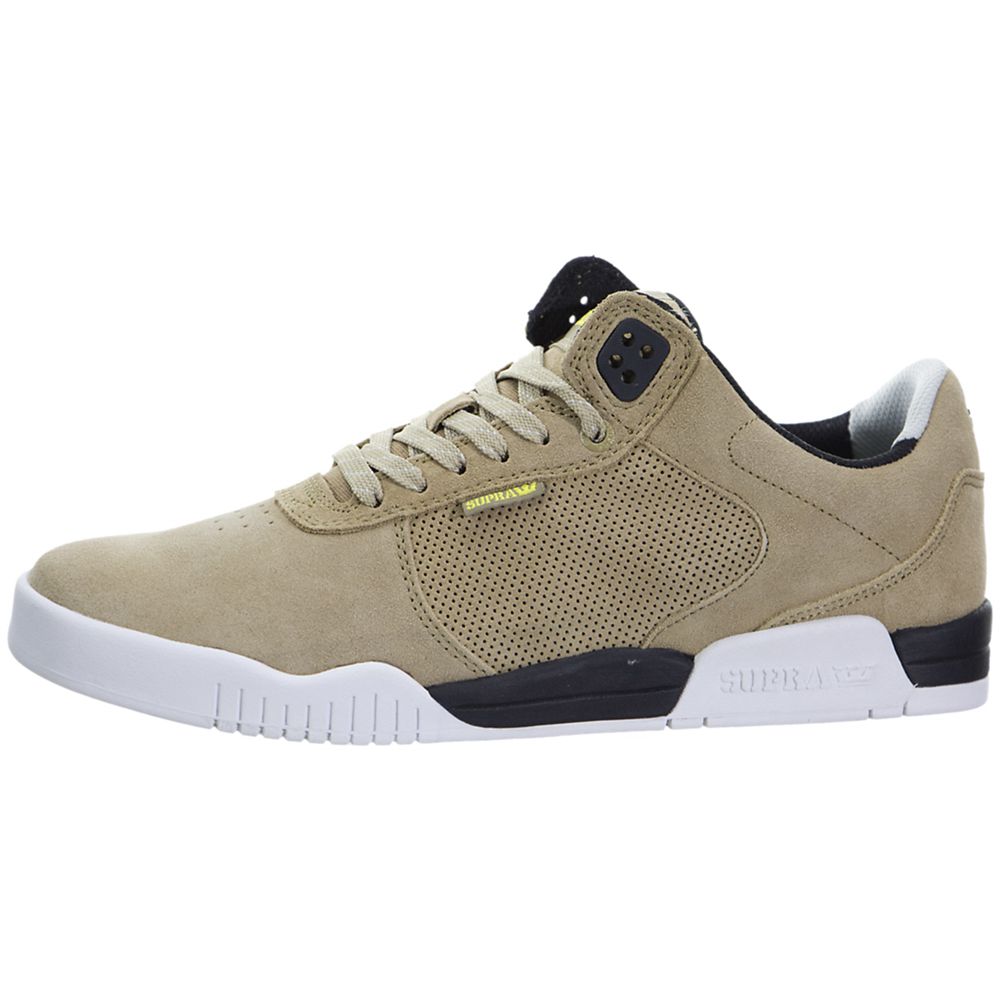 Baskets Basses Supra Ellington Kaki Khaki/Black-White Homme | ZNO-67611134